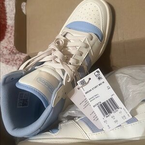 Adidas Womens Blue and White Sneakers